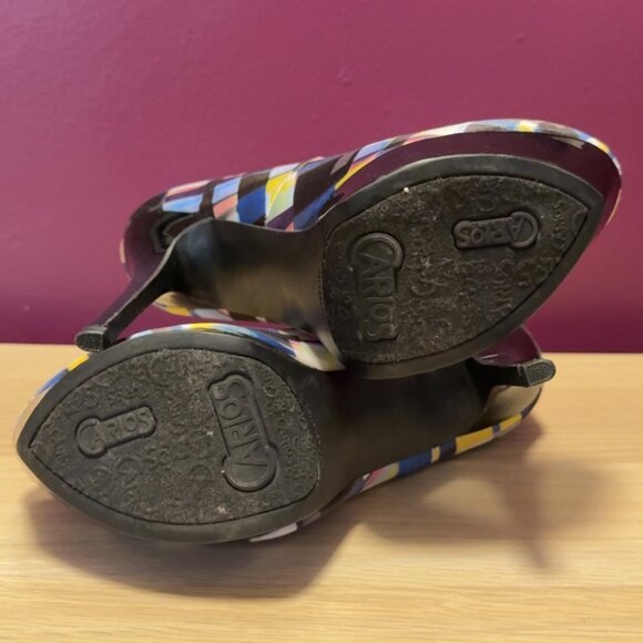 Carlos Santana Destiny “Azul” Plaid Heels – Multicolor Pumps 8.5 - Picture 5 of 8